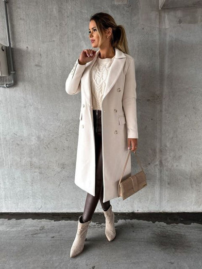 Émeline | Manteau long croisé à double boutonnage