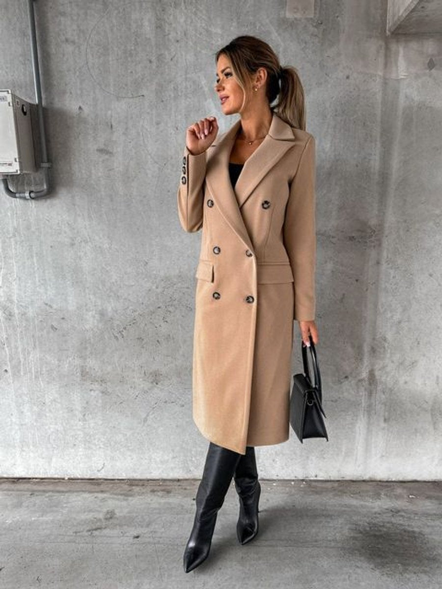 Émeline | Manteau long croisé à double boutonnage