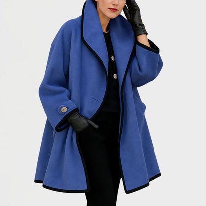 Georgiane | Manteau oversize avec détails contrastés