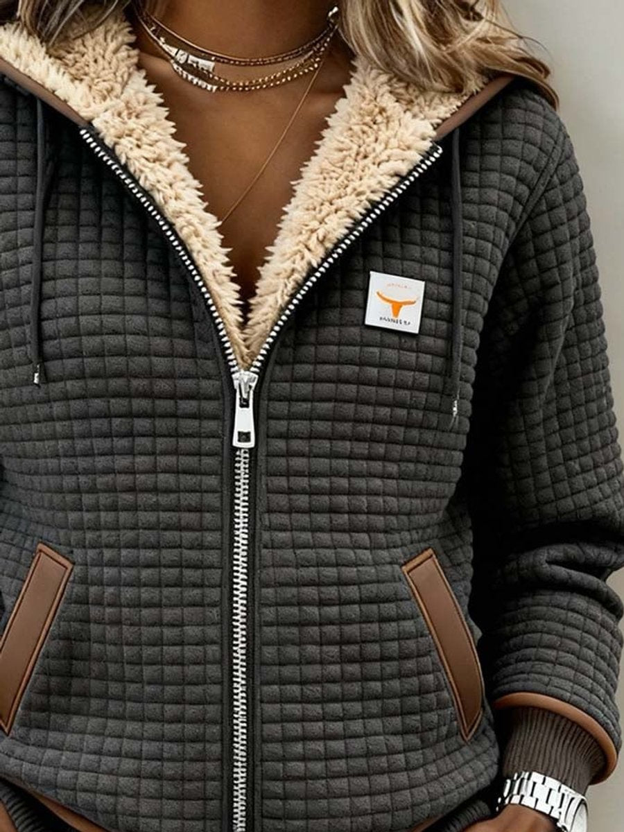 Sandra | Chaqueta Acolchada con Capucha y Forro de Sherpa