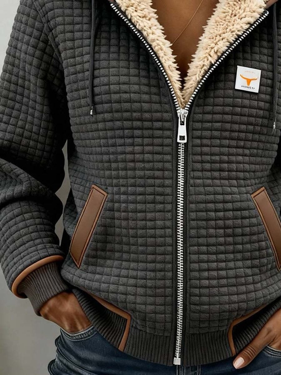 Sandra | Chaqueta Acolchada con Capucha y Forro de Sherpa